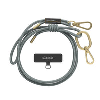 SwitchEasy - MagEasy Carte à sangle avec tour de cou amovible et lanière de téléphone - Sangle de 6 mm - Bleu brumeux-Pas besoin de compromis entre forme et fonction