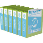 Davis Group Super offre Easyview, Reliure View à anneaux ronds 2 po, personnalisable, paquet de 6 - Vert Lime-3 Reliure À Anneaux