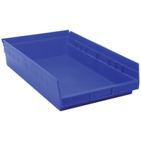 Quantum Storage Systems - Bacs De Rangement Pour Tablettes, 11-1/8po La X 4po H X 17-7/8po P, Bleu, Capacité 40 Lb, paquet de 5-Capacité 40 lb