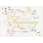 JAM Paper - Cartes de souhaits, Joyeux anniversaire de mariage avec motif de carrés, vierges, 25/paquet (526XA4241WB)-Cartes d’anniversaire de mariage avec motif de carrés et de tourbillons