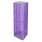 Azar Displays – Présentoir de plancher pivotant à panneaux perforés sur 4 côtés, 60 x 16 po, violet (700405-PUR)-Tour carrée pivotante
