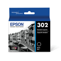 Epson - T302 Cartouche d'encre - Capacité standard - Noir-Textes nets et couleurs brillantes pour des impressions de grande qualité, encre à séchage rapide