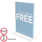 Deflecto - Porte-affiche double face Classic Image  - portrait - 8 1/2 po l x 11 po h - transparent-Document inséré par le bas