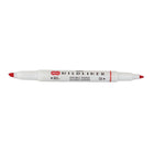 Zebra – Surligneur double pointe style stylo Mildliner, rouge doux-L'encre résistante à l'eau douce est translucide et excellente pour la stratification