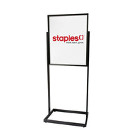 Futech BR-28F Support pour enseigne de plancher, 60 "x 24" x 15 ", Noir mat-Taille du cadre: 22 "W x 28" H