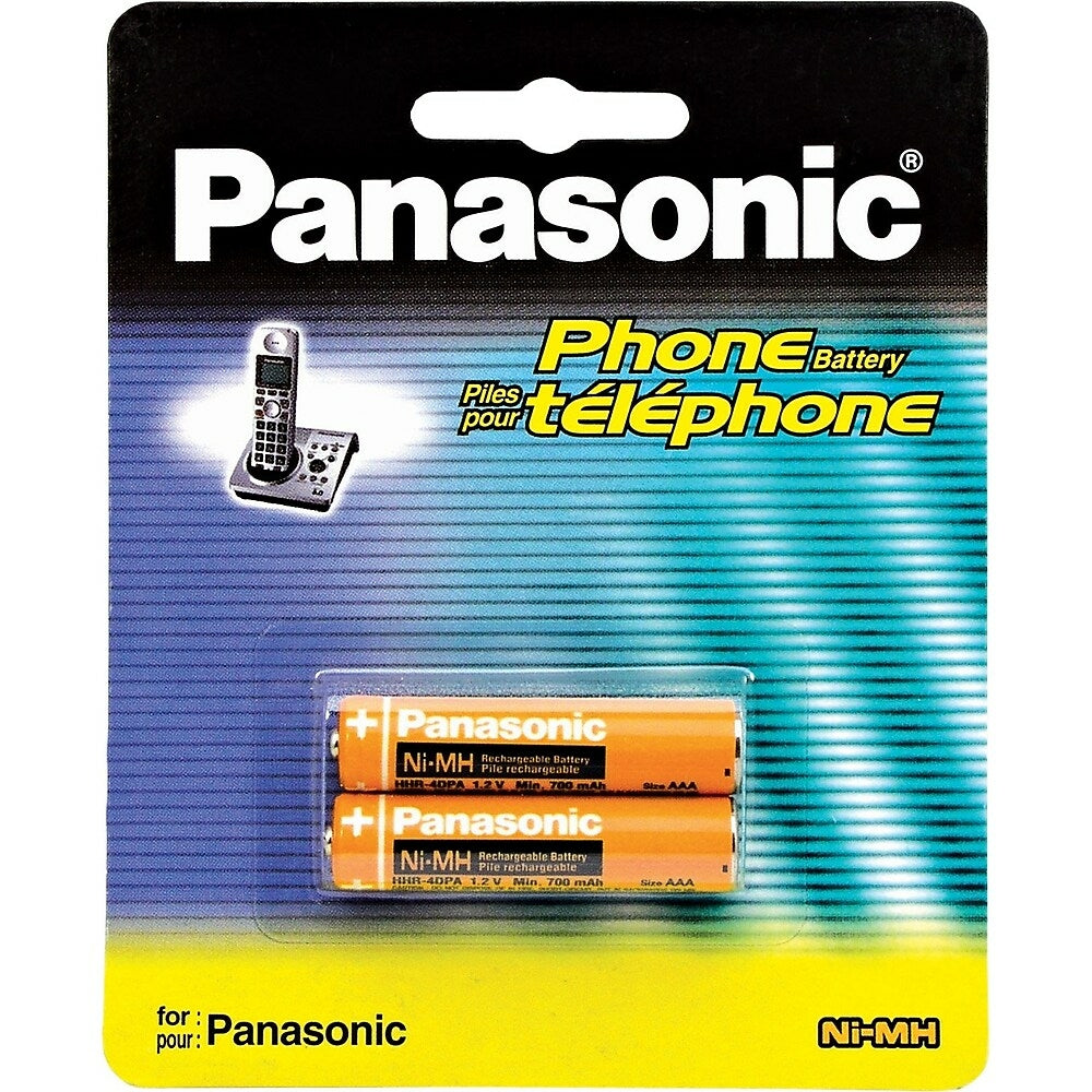 Pile Rechargeable Pour Téléphone Sans Fil Panasonic - Pile de rechange pour téléphone HHR-4DPA/2B | bureauengros.com