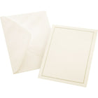 Gartner Studios® - Cartes et enveloppes multi-usages, 4 1/4 x 5 1/2 po, ivoire perlé, paq./50-Le bord en aluminium perlé permet beaucoup d'espace pour personnaliser votre message