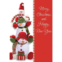 Joyeux Noël et bonne année, Bonhomme de neige, 18/paquet-Imprimé sur papier cartonné couché de haute qualité
