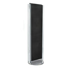 Azar Displays – Support de plancher avec panneau perforé des deux côtés, 60 x 16 po, noir (700256-BLK)-Acrylique noir