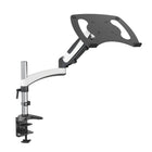 ShoppingAll - Support pour ordinateur portable entièrement réglable avec ressort à gaz - Blanc-Peut accueillir un ordinateur portable de 12 à 17 pouces OU un écran de 15 à 32 pouces pesant 17,6 livres/8 kg ou moins et doté de trous de fixation VESA de 75 mm x 75 mm ou de 100 mm x 100 mm.
