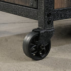 Sauder - La Collection Foundry Road Caisson classeur - Finition Carbon Oak-Cadre et elements d'angle en metal laque texture.