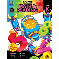 Livre numérique : Carson Dellosa - Total Math and Reading Workbook, préscolaire-1