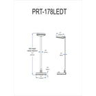 Dainolite - Lampe de table moderne Prescott, fini noir mat, 8 W-Hauteur réglable