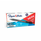 Papermate® - Stylos à bille 100 à pointe rétractable, 1,0 mm, noirs, paq./12-Pointe moyenne (1,0 mm)  
