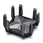 TP-Link - AXE16000 Routeur Wi-Fi 6E 16-flux quadri-bande - Noir-2 ports 10G offrent une prise en charge flexible des connexions fibre et cuivre