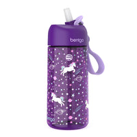Bentgo - Bouteille d'eau pour enfants - Licorne-Safe-Sip Straw: La paille pratique à siroter en toute securite est dotee d'une valve anti-etouffement garantissant qu'elle est sûre et facile à utiliser pour les tout-petits.