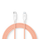 LOGiiX - Vibrance Connect USB-C vers Lightning - Rose-Câble de charge coloré et ultra-durable de 1,5 m pour charger rapidement les appareils Apple