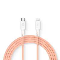 LOGiiX - Vibrance Connect USB-C vers Lightning - Rose-Câble de charge coloré et ultra-durable de 1,5 m pour charger rapidement les appareils Apple
