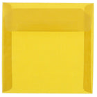 JAM Paper Enveloppes carrées translucides, doré, 6 x 6 po, 250/paquet-Enveloppes en papier translucide or
