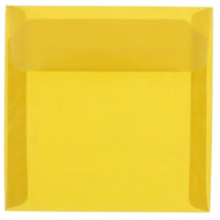 JAM Paper Enveloppes carrées translucides, doré, 6 x 6 po, 250/paquet-Enveloppes en papier translucide or