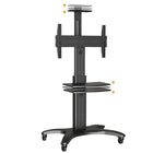 North Bayou - Support mobile de téléviseur avec tablette ajustable, pour téléviseursde 32 à 65 po - AVF1500B - Noir-31,8 x 22,5 x 68 po (80,8 x 57,2 x 172,7 cm)