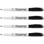 Quartet - Marqueurs effaçables à sec classiques avec brosse sur capuchon magnétique, pointe fine, noir, paquet de 4-Le marqueur effaçable à sec à pointe fine permet une écriture plus petite, ce qui le rend idéal pour les tableaux blancs personnels, de bureau et calendrier