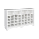 Prepac - Meuble à compartiments pour chaussures de 60 po - blanc-Dimensions finies : L 60 pow x H 35 po x P 15,5 po.