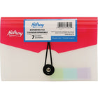Hilroy Classeur expansible format chèque à 7 pochettes avec fermeture à élastique, couleurs variées-Classeur expansible format chèque
