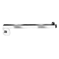 Wamaco - Bras droit pour latte murale, 12 po, chrome, paquet de 10-Accessoire rectangulaire idéal pour accrocher des vêtements ou d'autre marchandise
