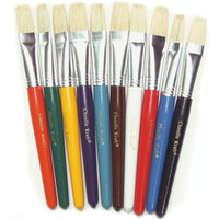 Chenille Kraft – Gros pinceaux plats, 10/paquet (CK-5184)-Pinceaux pour enfants dans les cours d’art