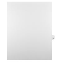 Markmaker - Intercalaires imprimes Legal, Blanc, 1/25th coupe, format lettre, sans trous, 25 tabs/PQT, 5 PQT/Boite, Numero 191-Intercalaires imprimes Legal