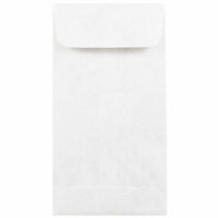 JAM Paper - Enveloppes indéchirables à extrémité ouverte #7 en Tyvek pour pièces de monnaie - 3,5 x 6,5 - Blanc - Paquet de 25-Enveloppes Tyvek durables - Blanc