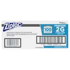 Sacs de congélation Ziploc de deux gallons, 13 po x 15 po, paquet de 100-Ces sacs robustes et durables sont dotés de notre fermeture Smart Zip Plus, qui vous permet de sentir, d’entendre et de voir le sac se fermer d’un bord à l’autre, pour vous donner l’assurence que vos aliments sont protégés contre les brûlures de congélation.