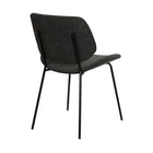 Armen Living - Quest Chaise d’accent de Salle à Manger - Charbon-Support lombaire