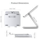 ShoppingAll - Support ergonomique réglable pour ordinateur portable - Argent --Peut accueillir un ordinateur portable de 12 à 17 pouces pesant au maximum 17,6 livres/8 kg. Le bras peut également accueillir un moniteur 15"-32" pesant 17,6lb/8kg ou moins.