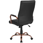 Fauteuil direction pivotant cuir noir dossier haut-Soutien lombaire intégré