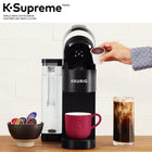 Keurig K-Supreme - Cafetière une tasse à la fois pour capsule K-Cup avec technologie MultiJet - Noir-Alerte d'entretien : Vous fournit un rappel d’effectuer le détartrage à chaque 250 infusions