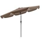 Corliving – Parasol inclinable, brun sable-Parasol inclinable de 3 m en polyester durable 180 g