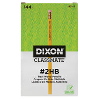 Dixon - Classmate Crayons de bois - Tendre - #2 - Jaune - Paquet de 144-#2 tendre