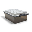 TRU RED – Bac de rangement étanche et résistant à la poussière, 36,8 l, avec couvercle verrouillable-Modulaire, emboîtable et empilable pour tirer le meilleur parti de l'espace limité