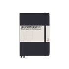 Leuchtturm1917 - Carnet à couverture rigide, Format Moyen A5, Noir, Pages blanches, 5 7/8" x 8 1/4"-251 pages numérotées