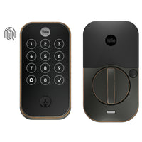 Yale - 420 Assure Lock 2 Touch avec Bluetooth - À clé - Bronze-Déverrouillez avec votre empreinte digitale avec une précision de 99 pourcent et un temps de reconnaissance inférieur à 0,5 seconde