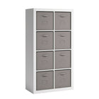 Sauder Stow-away 8 Cube Organisateur - 57.87" H - Finition White (429359)-Cube  - Finition White - Bois D'ingénierie