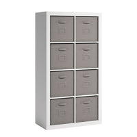 Sauder Stow-away 8 Cube Organisateur - 57.87" H - Finition White (429359)-Cube  - Finition White - Bois D'ingénierie