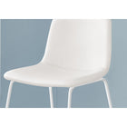 Monarch Specialties - 7750 Tabouret De Bar - Simili-Cuir Blanc/Metal Blanc-Parfait pour des bureaux "debout", bar ou comptoir