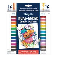 Crayola - Dual-Ended Doodle Markers - Paquet de 12-Marqueurs polyvalents : idéal pour l'écriture, le lettrage, les croquis, le dessin et le coloriage pour les adultes