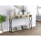 Safdie & Co. 47.25L Table Console - Métal Noir - Bois Récupéré 2 Étagéres Ouvertes-Design contemporain, donne une sensation de propreté et d'élégance à votre espace de vie.