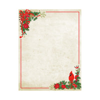 Geographics - Papeterie à Bordure Cardinal, Feuille Rouge, 8,5 x 11po, paquet de 40-8,5 x 11po