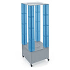Azar Displays – Présentoir de panneau perforé à quatre tours, 64 po, bleu (700228-BLU)-En panneau perforé