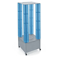 Azar Displays – Présentoir de panneau perforé à quatre tours, 64 po, bleu (700228-BLU)-En panneau perforé